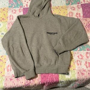 Essentials Heather Gray Hoodie Sweater